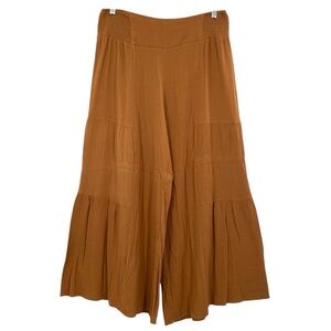 Simplee High Waisted Cropped Wide Leg Palazzo Pants